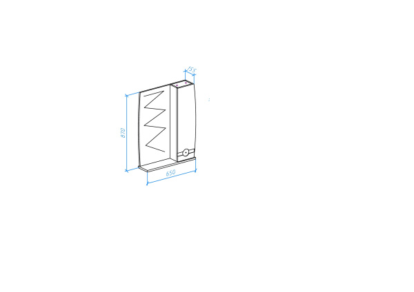 Зеркало-шкаф (65х87) Bellezza Абрис 4619710001014